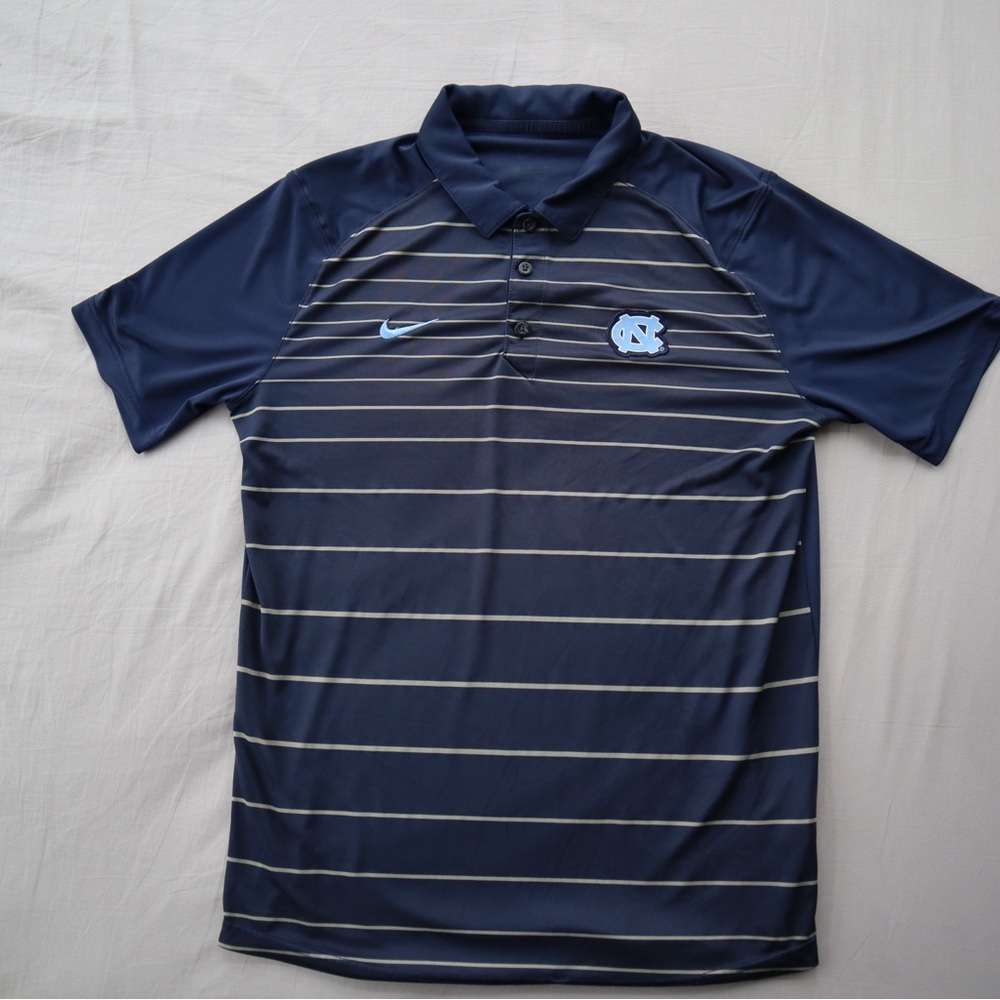 Nike UNC Tar Heels Striped Polo Shirt